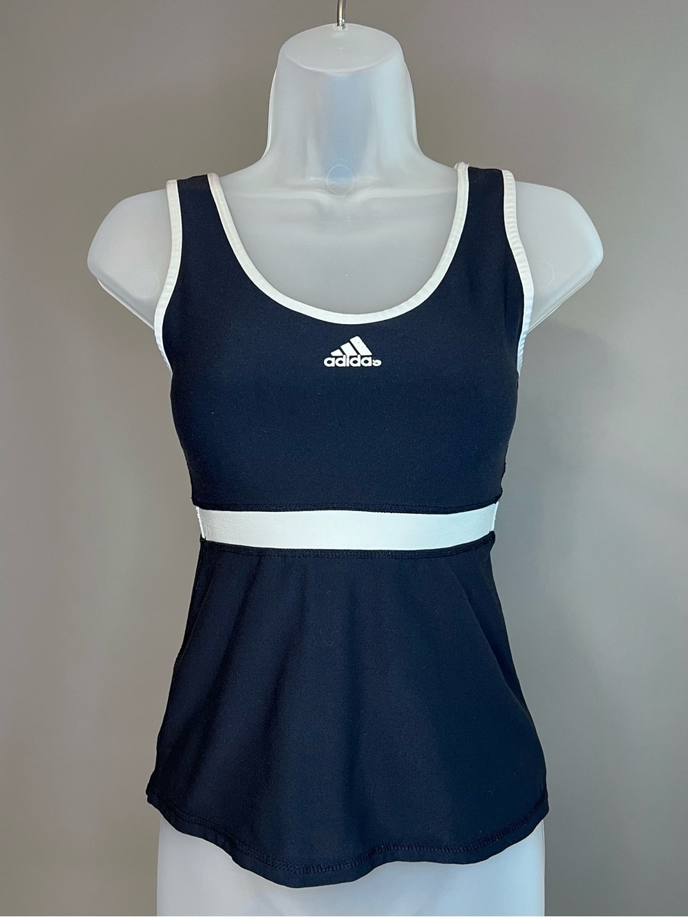 adidas Black & White Racerback Athletic Tank